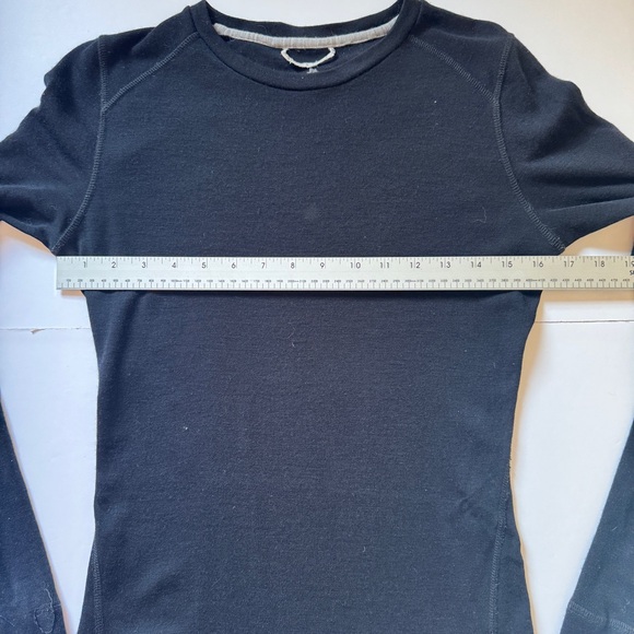 Smartwool Classic Thermal Merino Base Layer Crew Black Long Sleeve *Fair Sz M - Picture 6 of 16